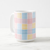 ROSA GELB BLAU OSTER-KAROMUSTER KAFFEETASSE (Vorderseite Links)
