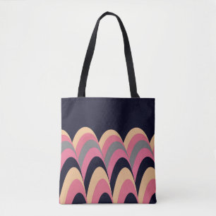 Rosa Gelb Blau Stilvolles Muster Tasche