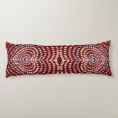 Rosa gelb blauer Herzschlag Regenbogen Seitenschläferkissen (Rückseite)