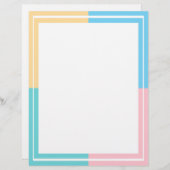 rosa gelb blaugrüne Blindvorlage Briefbogen (Vorne/Hinten)