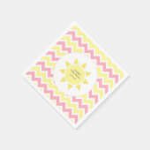 Rosa Gelb Du bist meine Sonnenscheinveranstaltung Serviette (Ecke)