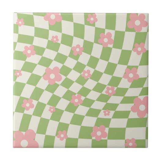 Rosa Gelb Fliese (Vorderseite)