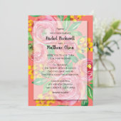 Rosa, gelb, florale Hochzeiten in Korallen laden e (Stehend Vorderseite)