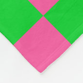 rosa Gelb gekreuztes Karo-Muster Fleecedecke (Ecke)