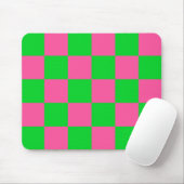 rosa Gelb gekreuztes Karo-Muster Mousepad (Mit Mouse)
