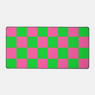 rosa Gelb gekreuztes Karo-Muster Schreibtischunterlage