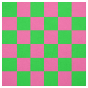 rosa Gelb gekreuztes Karo-Muster Stoff