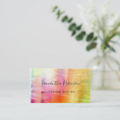 Rosa Gelb Gold Eleganter Innenarchitekt Visitenkarte (Stehend Vorderseite)