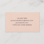 Rosa Gelb Gold Eleganter Innenarchitekt Visitenkarte (Rückseite)