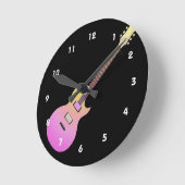 rosa Gelb gradient.png der E-Gitarre Runde Wanduhr (Winkel)