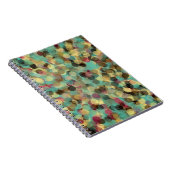 rosa gelb-grün-blaues Kreissymbol abstrakt Notizblock (Rechte Seite)