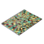 rosa gelb-grün-blaues Kreissymbol abstrakt Notizblock (Linke Seite)