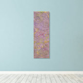 Rosa Gelb Grün Lila Schwarz Trendy Abstrakte Kunst Leinwanddruck (Insitu (Holzboden))