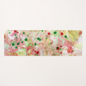Rosa Gelb Grün Moderne Abstrakte Kunst Yogamatte (Vorderseite (Horizontal))