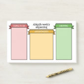 Rosa gelb-grüne Niedliche Multifunktionsleisten-Et Post-it Klebezettel (Auf Schreibtisch)