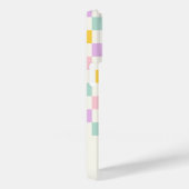 Rosa gelb lila-blaue Schachbrett Case-Mate iPhone Hülle (Rückseite / Rechts)