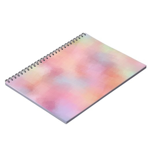 Rosa Gelb Lila grüne Pastellfarben Notizblock (Linke Seite)