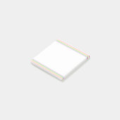 Rosa Gelb Lila grüner Streifen trendy Post-it Klebezettel (angewinkelt)