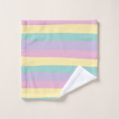 Rosa, gelb, Lila und grün Badhandtuch Set (Waschlappen)