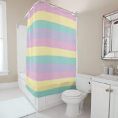 Rosa, gelb, Lila und grün Duschvorhang (Beispiel)