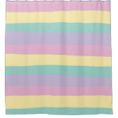 Rosa, gelb, Lila und grün Duschvorhang (Vorderseite)