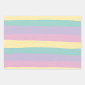 Rosa, gelb, Lila und grün Geschenkpapier Set (Vorderseite)