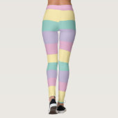 Rosa, gelb, Lila und grün Leggings (Rückseite)