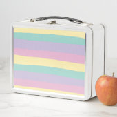 Rosa, gelb, Lila und grün Metall Brotdose (Beispiel)