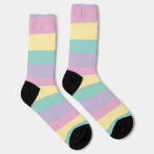 Rosa, gelb, Lila und grün Socken (Rechts)