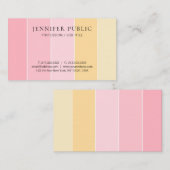 rosa gelb Moderne moderne, trendige Minimalistisch Visitenkarte (Vorne/Hinten)