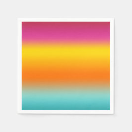 Rosa, gelb, orange, Aquamarin Serviette