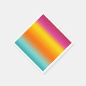 Rosa, gelb, orange, Aquamarin Serviette (Ecke)