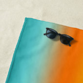 Rosa, Gelb, orange, Aquamarine Farbabweichung Strandtuch (Beispiel)