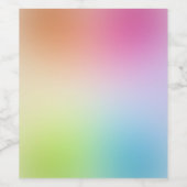 Rosa Gelb Orange Blau Grün Lila Weinetikett (Einzelnes Label)