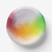 Rosa Gelb Orange Blaugrün Moderne Pappteller (Vorderseite)