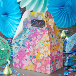 Rosa, Gelb und Blau - abstraktes Design Geschenkschachtel