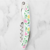 Rosa Gelb und Blau Kellnermesser (Vorderseite)