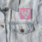 Rosa, Gelb und Blaue Wolken CDH Angel Button (Beispiel)