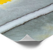 Rosa, Gelb und Graues Abstraktionspopster Poster (Ecke)