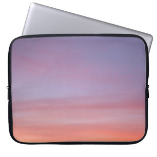 Rosa, gelb und lila bewölkt laptopschutzhülle