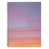 Rosa, gelb und lila bewölkt notizblock (Vorderseite)