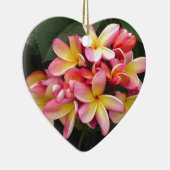 Rosa, Gelb und Rot-Plumeria-Blume Keramikornament (Rechts)