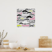 Rosa, Gelb und Schwarz Poster (Küche)