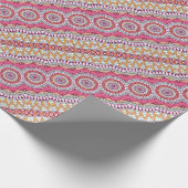 Rosa Gelb und Weiß Kreislauf Mandala Wrapping Pap Geschenkpapier (Ecke)