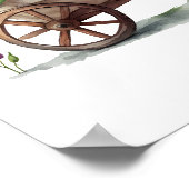 Rosa, gelb-violette Blüten im Rollereichhörnchen Poster (Ecke)