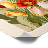 Rosa, Gelb, Weiß und Rot Poster (Ecke)