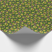 Rosa Gelbblütenblume Sommer Geschenkpapier (Ecke)