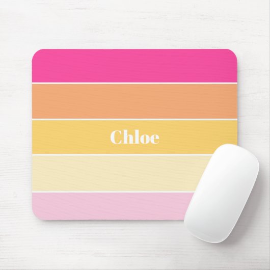 rosa gelbe, benutzerdefinierte Sommerfarbenblöcke Mousepad (Mit Mouse)