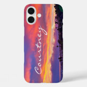 Rosa, gelbe, blaue Sonnenuntergangswolken geben Ih Case-Mate iPhone Hülle (Rückseite)