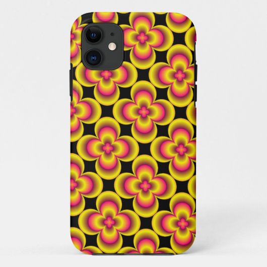 rosa gelbe Blume Case-Mate iPhone Hülle (Rückseite)